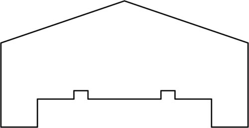 geïmpregneerd grenen zwart gespoten afdeklat piramide 45x88 mm 180 cm geschaafd (3 planks)