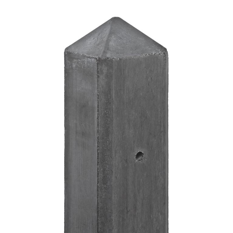 beton schuttingpaal standaard ijssel antraciet, diamantkop 10x10 cm