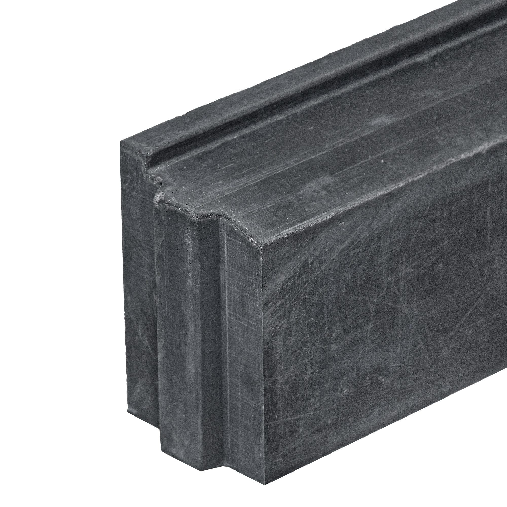 betonband antraciet met afwateringsprofiel d10xb100xh15 cm vlakke kant 44 mm