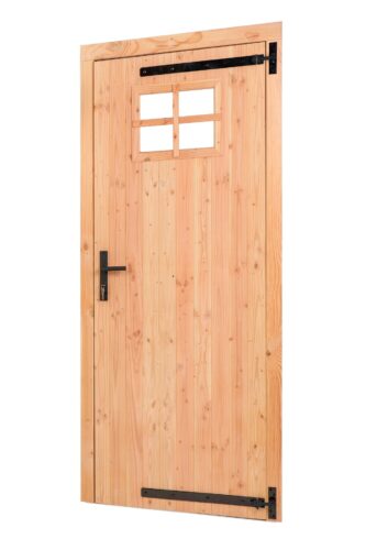 douglas enkele klampdeur met klein raam b1000xh2050mm buitenmaat, rechtsdraaiend